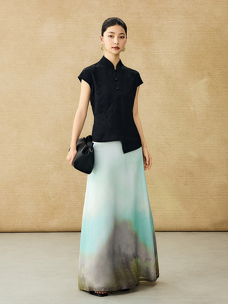 HECO Chinese Style Improved Small Stand Collar Shirt - HEAT .