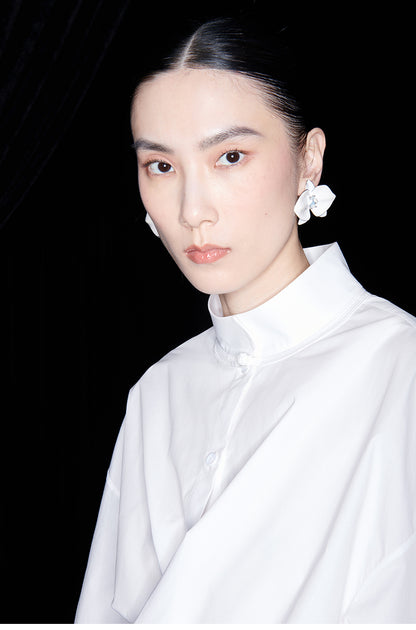 M essential Mackay designer two-wear wrap stand-up collar shirt - Veron.