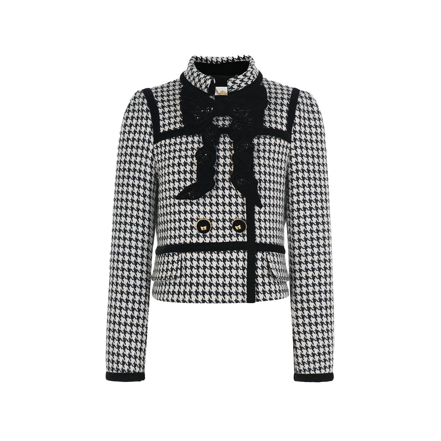 FAME Classic Gray Houndstooth short coat - NOVA
