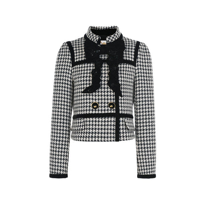 FAME Classic Gray Houndstooth short coat - NOVA