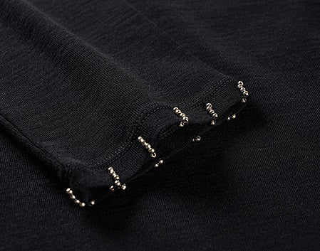 COMME MOI Lu Yan designer new women's wrap-around silk wool knitted dress - AHMED.