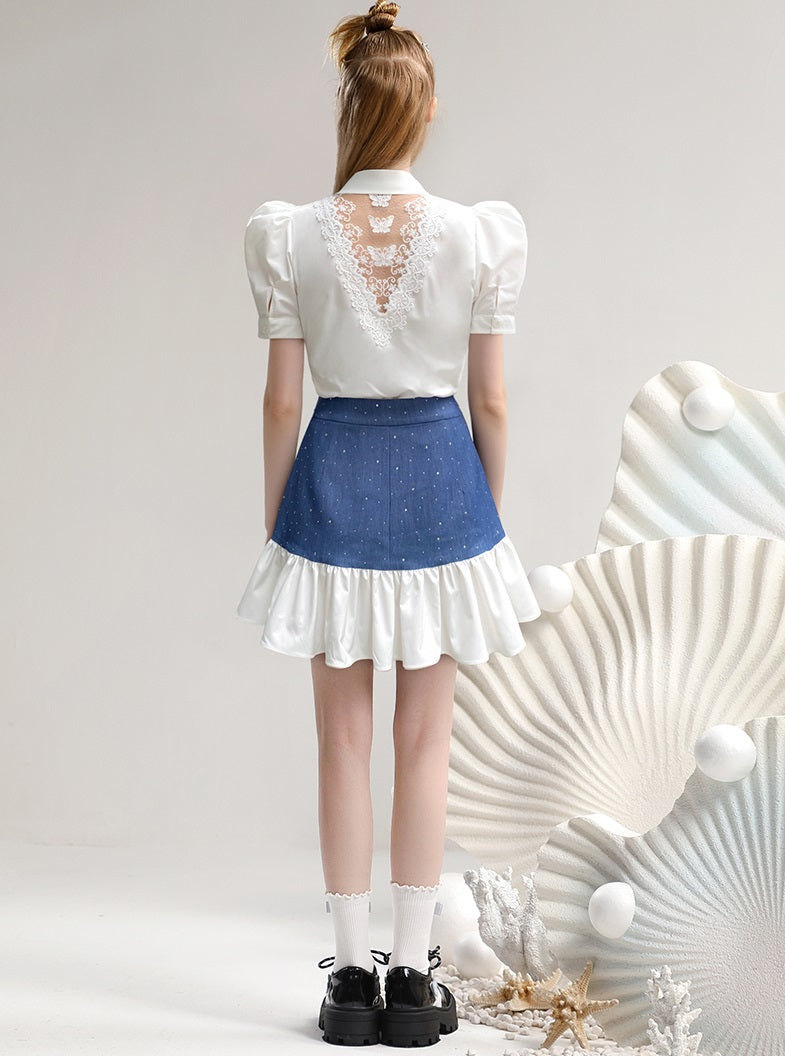 CHECOCRE Cute Waist Slim Pocket Design Short Skirt - HONEST