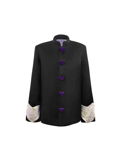 HECO Petal Stand-Up Collar Long Sleeve Blazer Women - do.