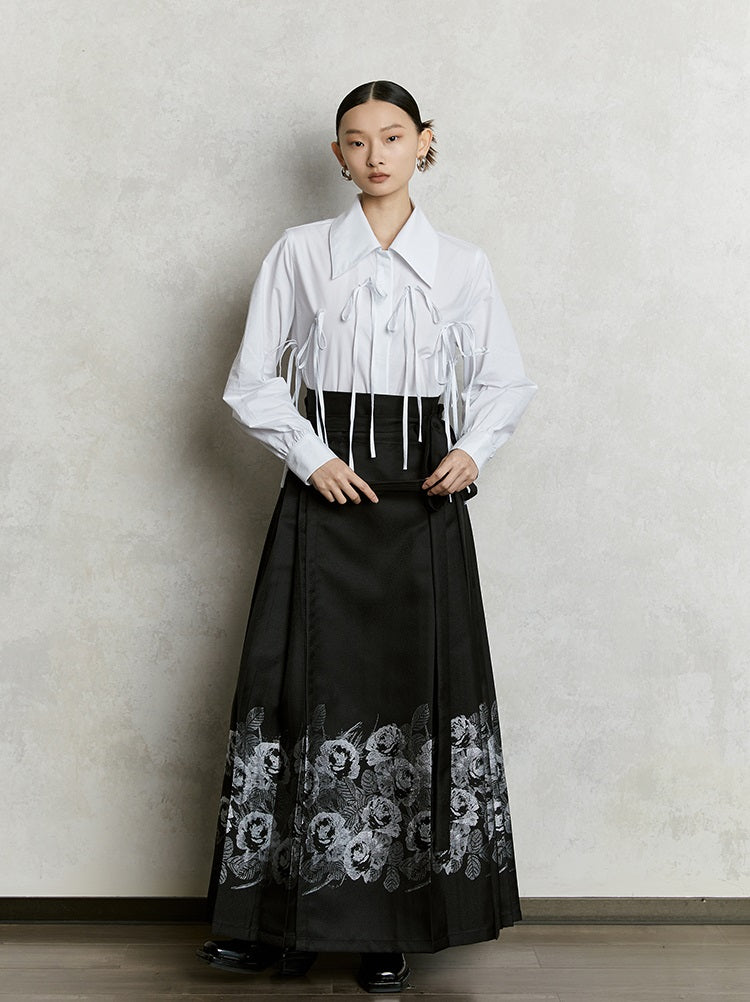 HECO Summer High Waist  Pleated Woven Gold Horse Face Skirt Woman - vaca.