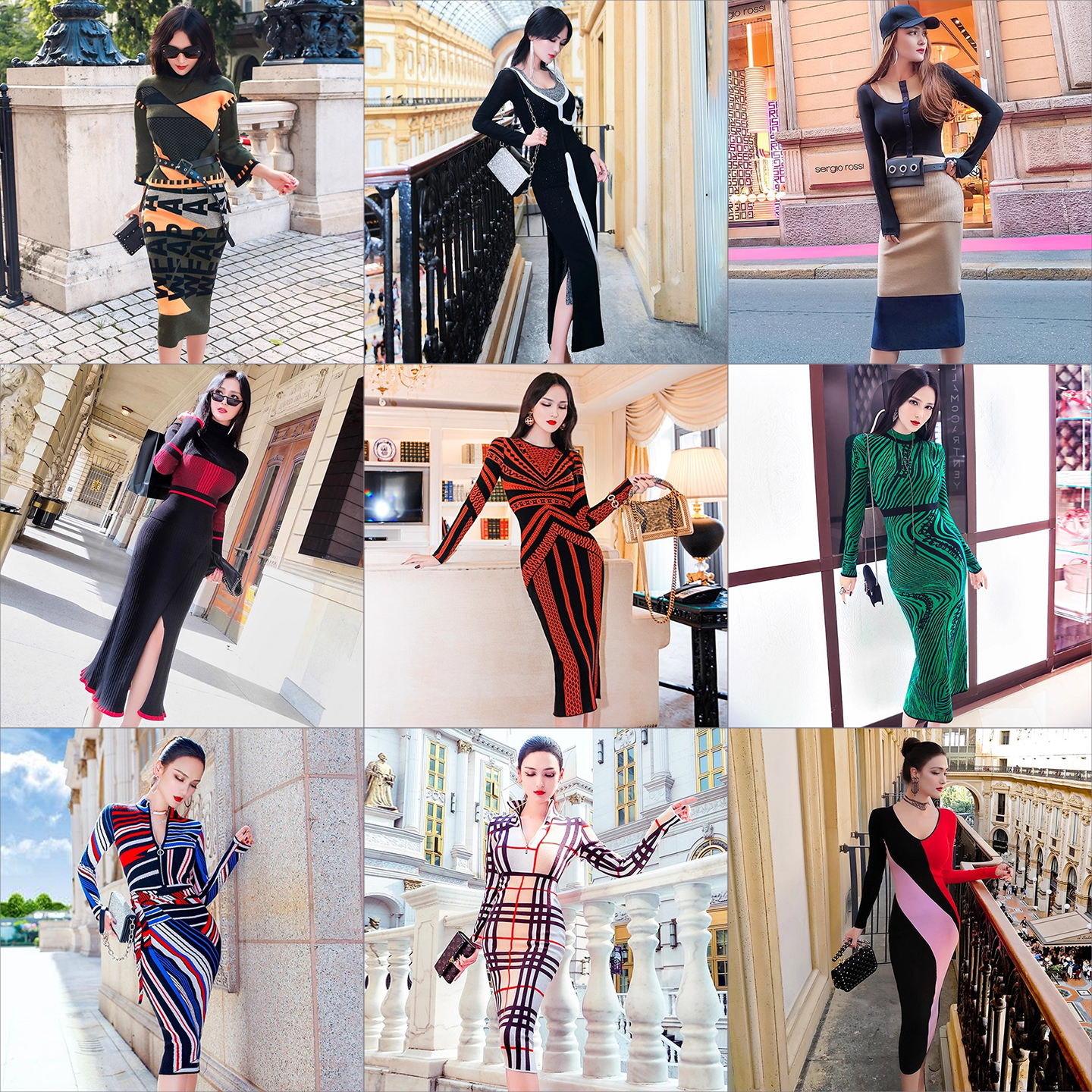 VJE waist knitted skirt with coat and coat with skirt - COMMS.