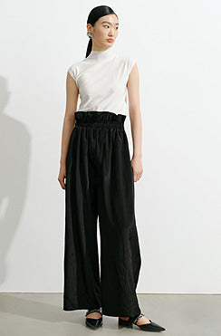 COMME MOI Lv Yan designer spring women's half-high neck slim fit seamless knit top - MAEVE.