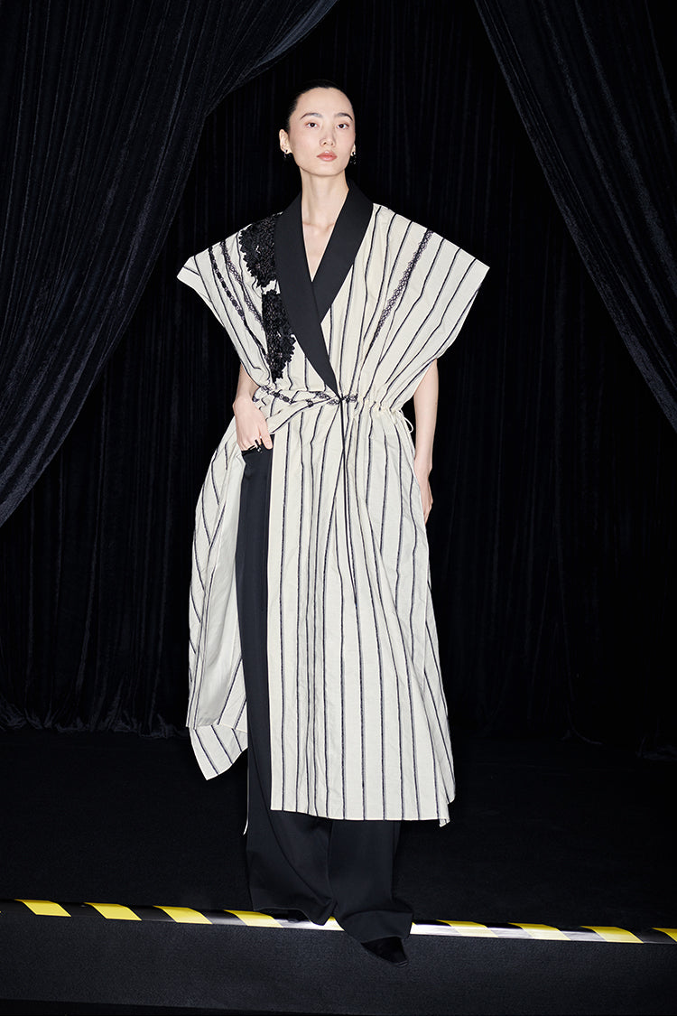 M essential Mackay designer embroidered workshop beaded robe dress pant set - augy.