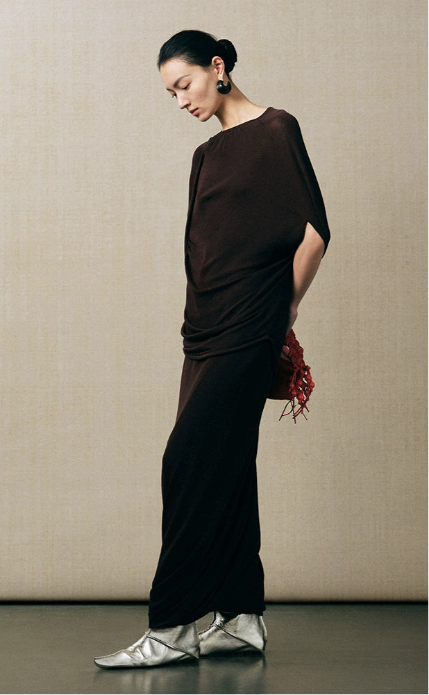 ZHUCHONGYUN irregular shirring loose knitted top--AIHARA.