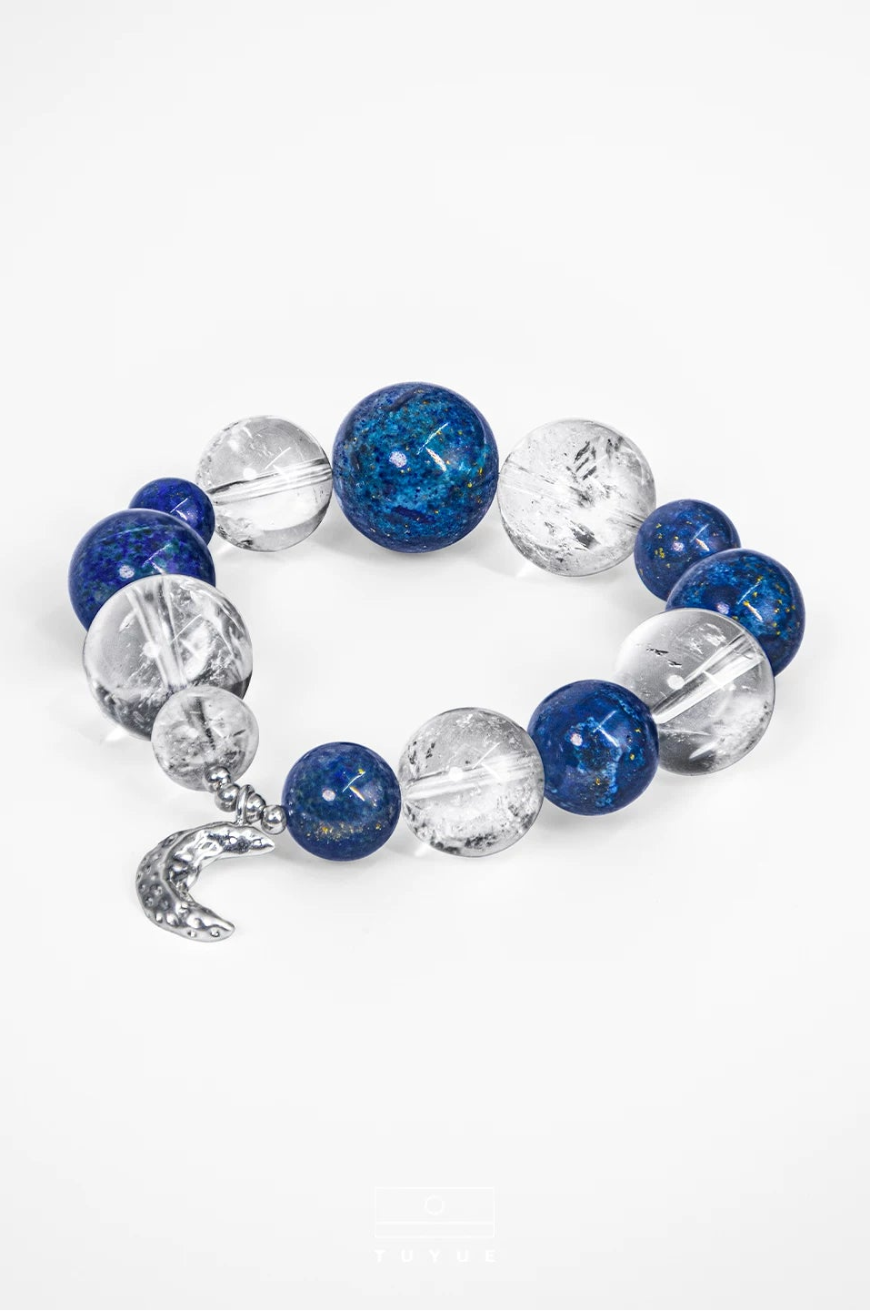 TUYUE natural hidden crystal + lapis lazuli niche design crystal bracelet- DARWIN