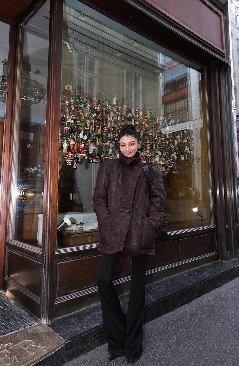 MEI SUNGUAN crocodile-patterned vintage fur jacket - LARRY