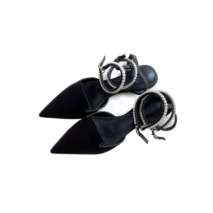 B-FEI pointed toe flat chain sandals-MENK.