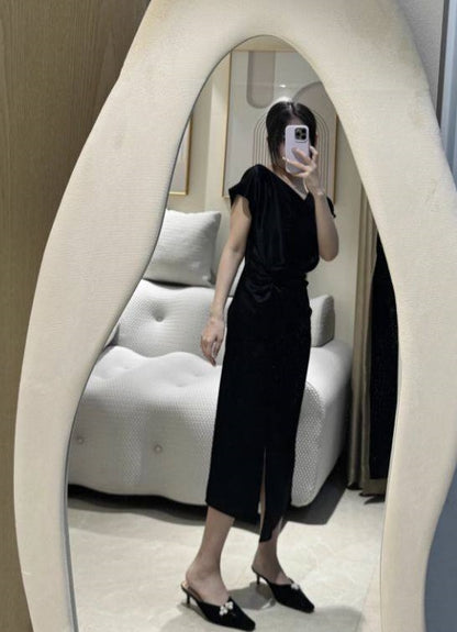 B-FEI black square toe kitten heeled Chinese shoes-OILU.