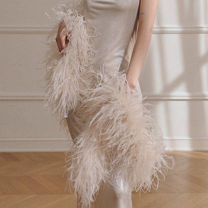 DOLLY Elegant Cream Fluffy Women Chic Shawl-LISSY