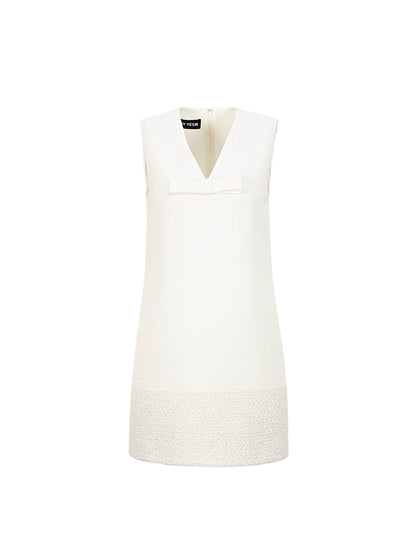 YES BY YESIR | Ye Qians Sleeveless V-Neck Dress with Straight Silhouette -AMIRELLE.