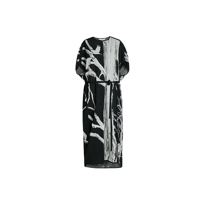 ZHUCHONGYUN new Chinese jacquard waist knit dress--URYUU.