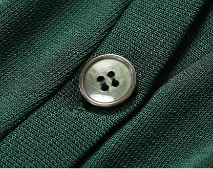 WANGXO |Vertical-Cut Acetate Double-Sided Threaded Halterneck Knitted Top -VELA