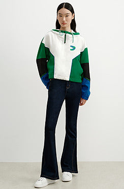 COMME MOI short contrasting patchwork hooded sports top - PENLOPE.