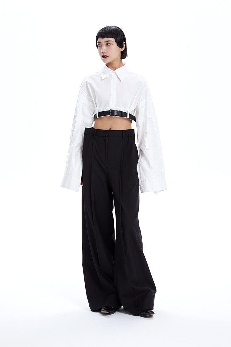 TINY IN ultra-short with large sleeves women's top -LULU.