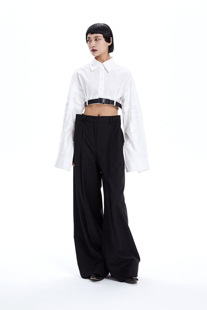 TINY IN ultra-short with large sleeves women's top -LULU.