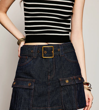 ANNASPEAK long-legged  long-staple  corduroy cargo jeans.