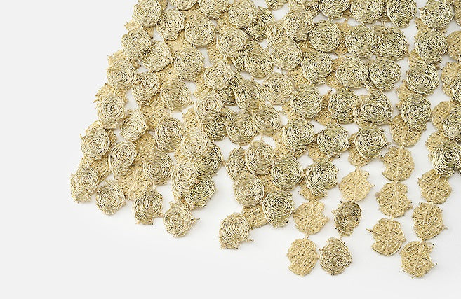 ZHUCHONGYU gold wire plate tassel drape suspender-GON.