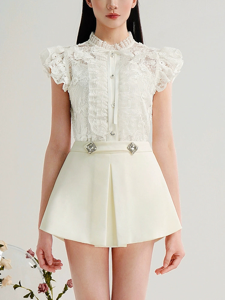 CHECOCRE Stylish Women's Waist Rhinestone Embellished Pants - WEATHER