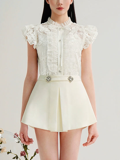 CHECOCRE Stylish Women's Waist Rhinestone Embellished Pants - WEATHER