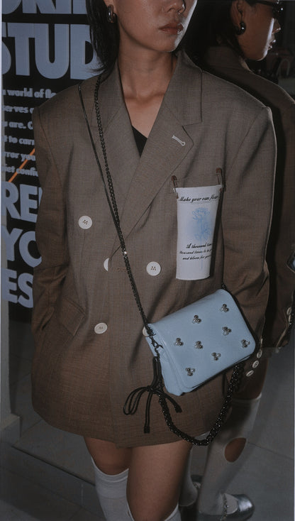 IUBALLET Leather Pearl Chain Crossbody Small Bag - BENSON.