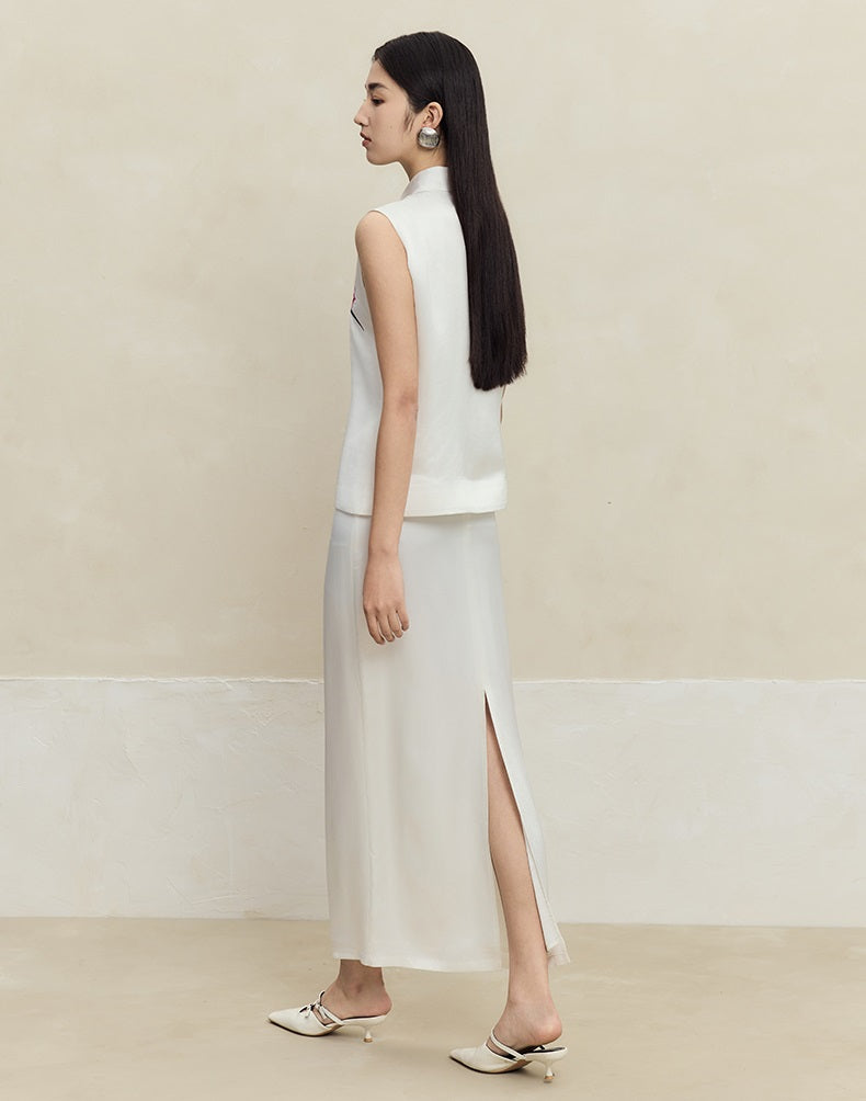 HECO sleeveless purple black white vest top women - waters.