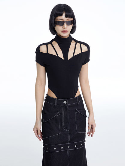 TINY IN cut-out short sleeve one-piece women's summer top -ANDRE