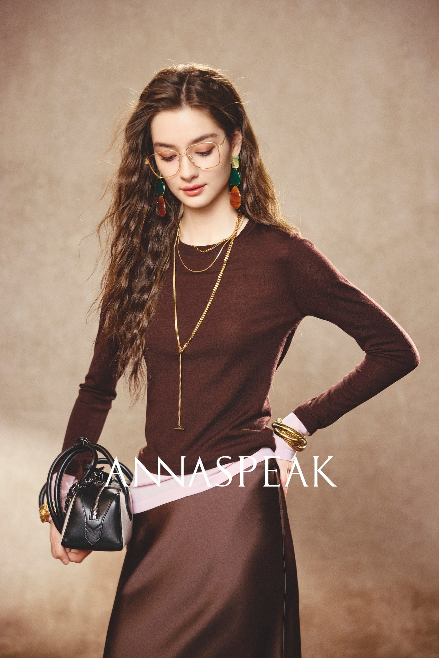 ANNASPEAK fake two pieces wool knit-LIAM.