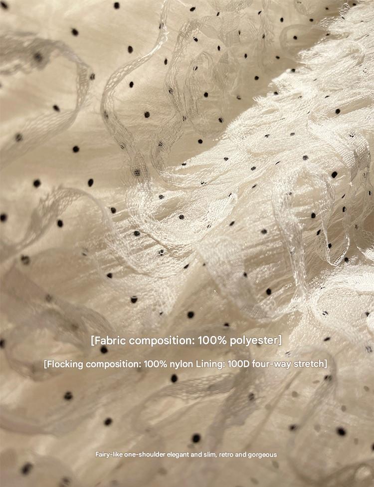 LE VENT&TES AILES Luxury off-Shoulder Lace Jacquard 3d Detailing white Dress- ZORA