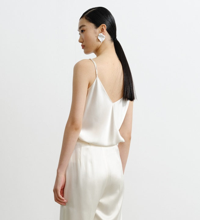 COMME MOI Lu Yan designer's new women's V-neck acetate satin camisole - MARTINS .