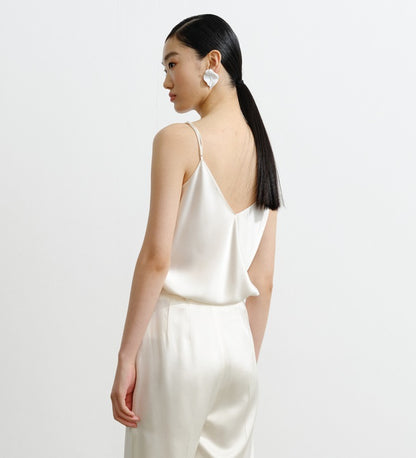 COMME MOI Lu Yan designer's new women's V-neck acetate satin camisole - MARTINS .