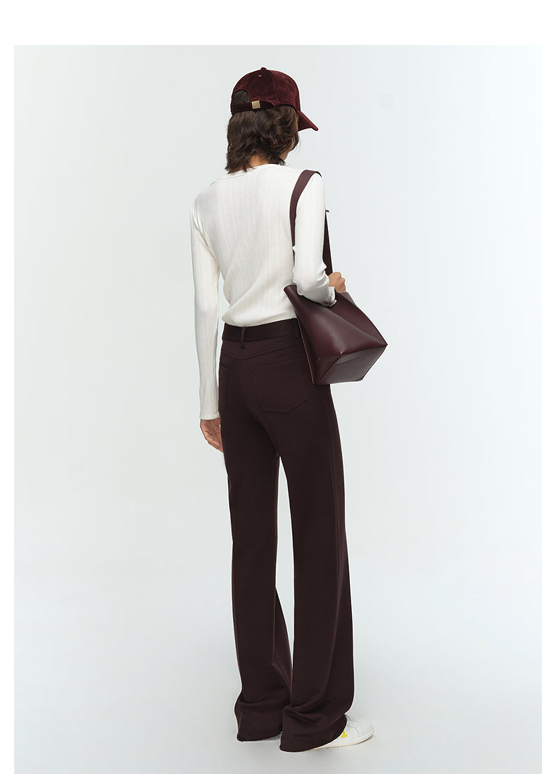 COMME MOI Lu Yan designer new women's Henry collar wool base T-shirt - PRIDE.