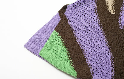 ZHUCHONGYUN Flower Draft Textured Crew Neck Vest--SUZUMIYA.