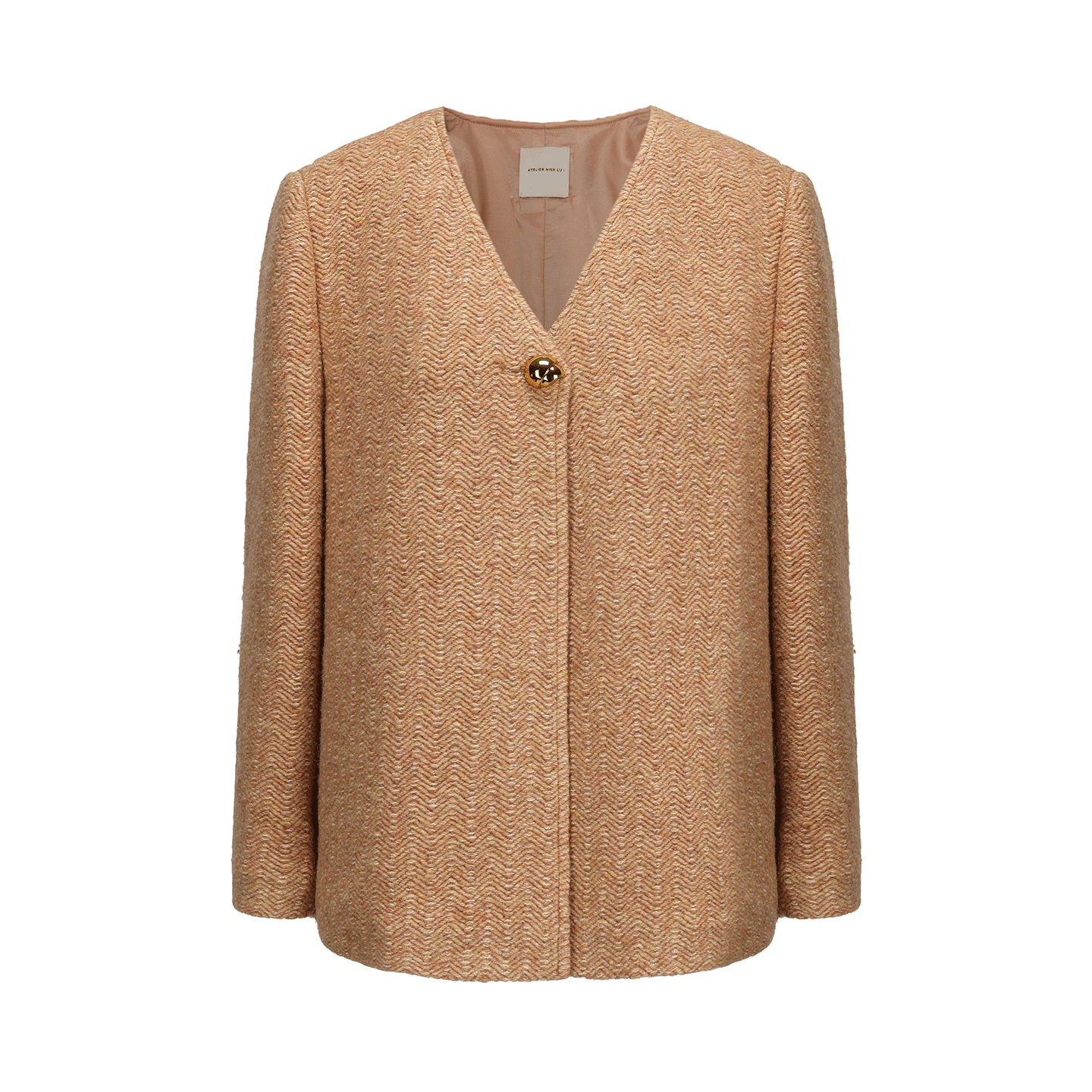 ATELIER MISS LU sleeve sheep wool-blend knitted jacket - SHUDDER