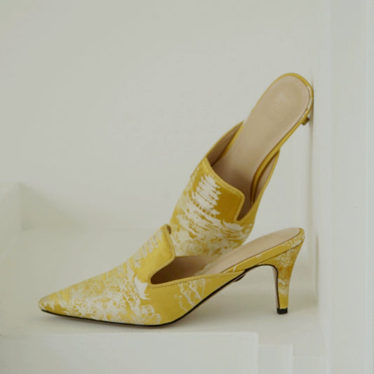 B-FEI Chinese pointed toe embroidered heels- JASON.