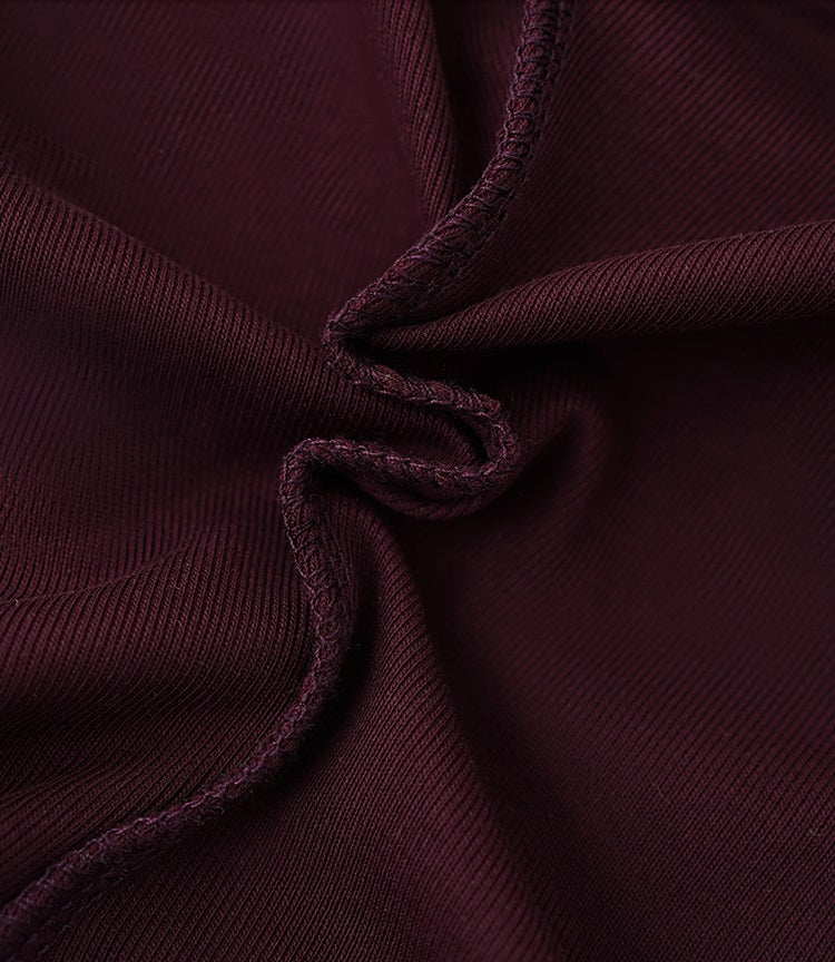HECO Chinese Style Waist Shirred Knit Slim Stretch Top- STIQE.