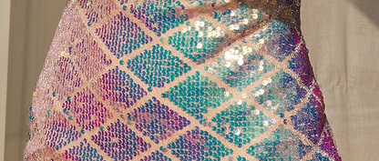 DOLLY Elegant V-Neck Sleeveless High Waist Long Fish Tail Banquet Dress-PHANIE