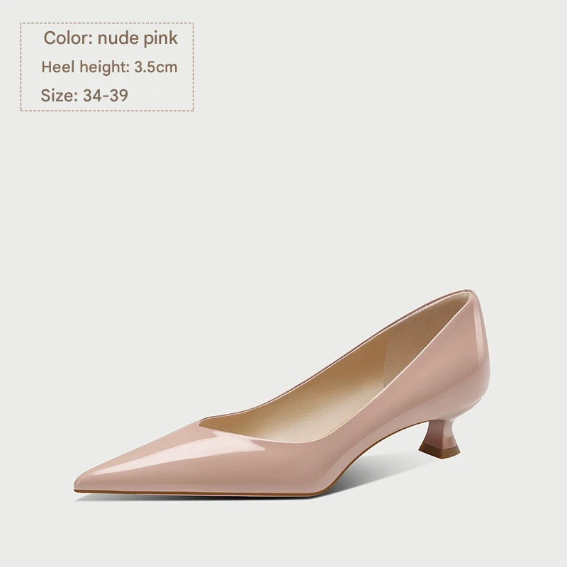 PJJUU nude pointed toe stiletto shoes - SMUG.