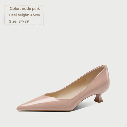 PJJUU nude pointed toe stiletto shoes - SMUG.