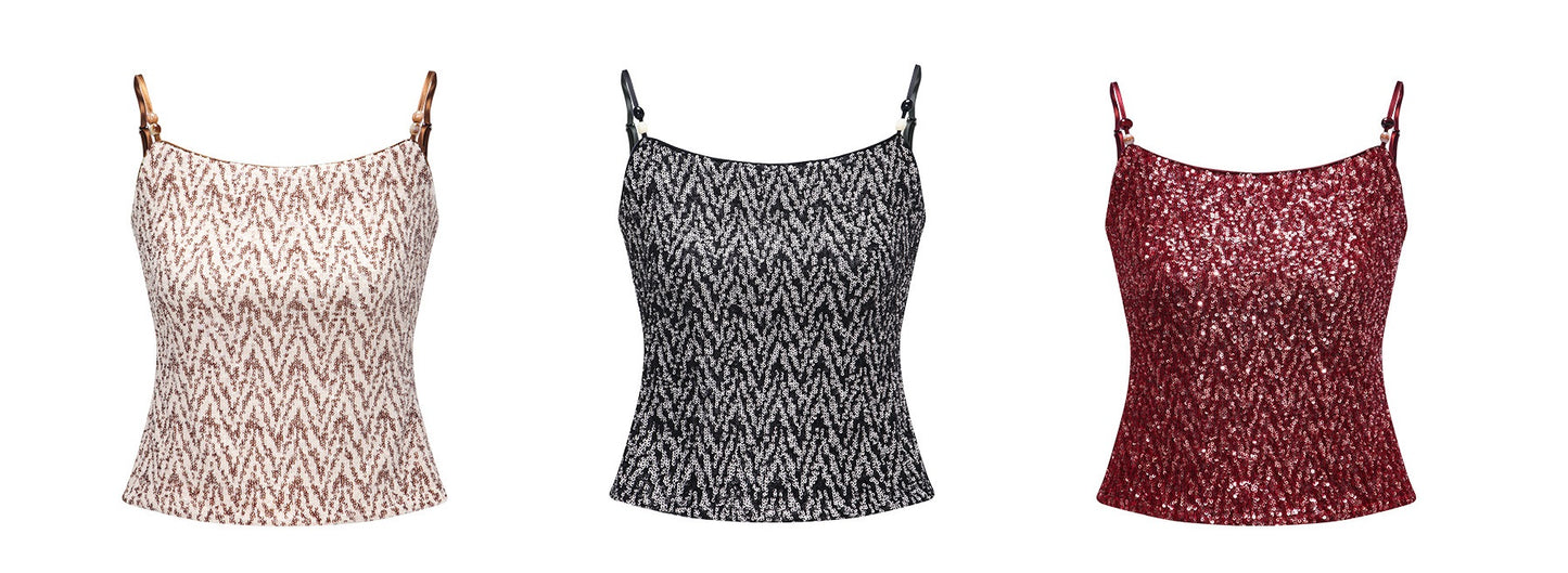 WANGXO Heavy Star Glyph Sequins & Glass Bead Embellishment on Luxury Slim Fit - TESS