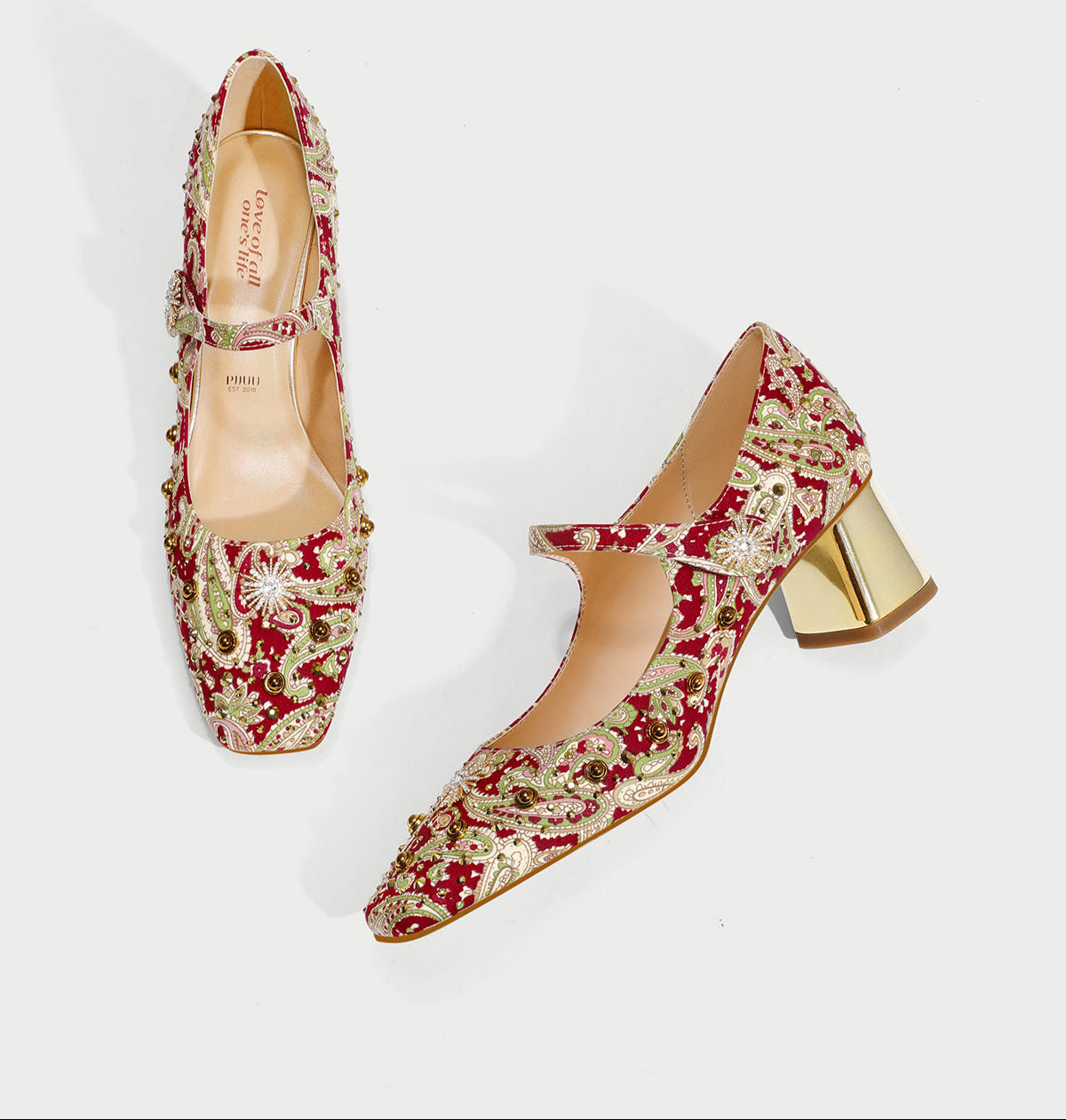 pjjuu chinese style mary jane new bride women's high heels - NEED