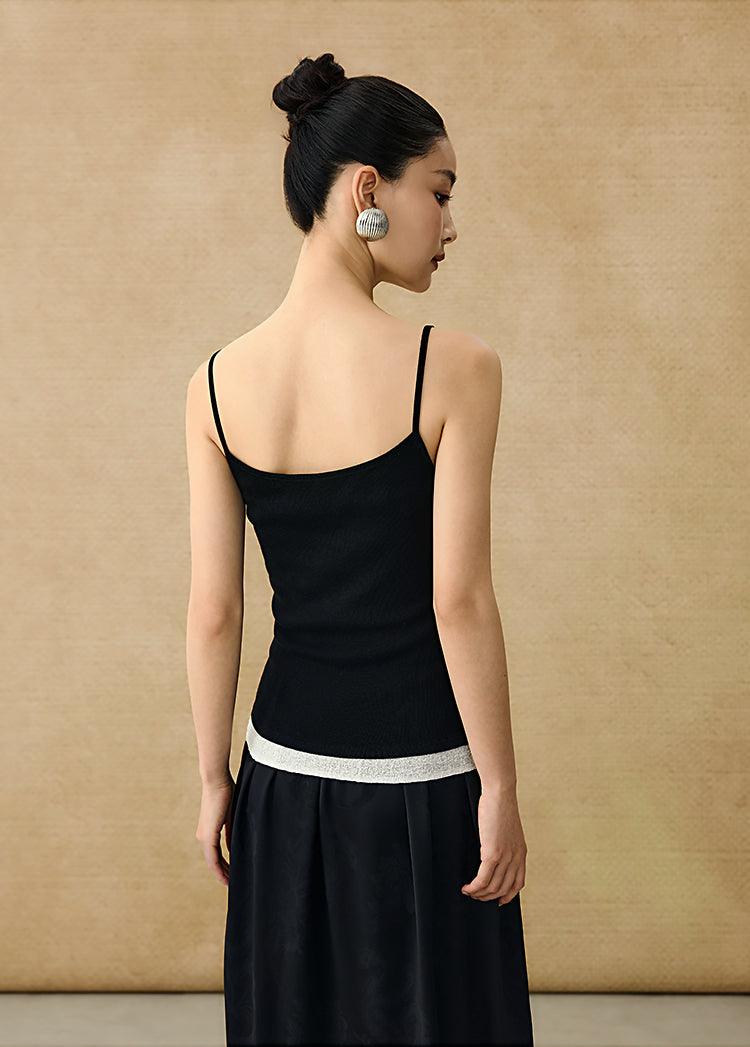 HECO Chinese Lace Edge Camisole Breathable Tencel Versatile Top - REACH.