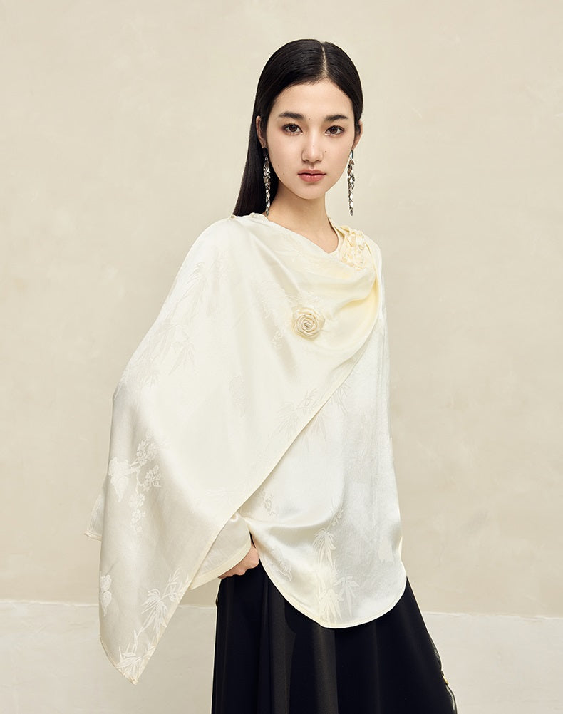 HECO Acetate texture Handmade Rose Top Women - DARK.