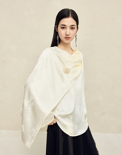 HECO Acetate texture Handmade Rose Top Women - DARK.