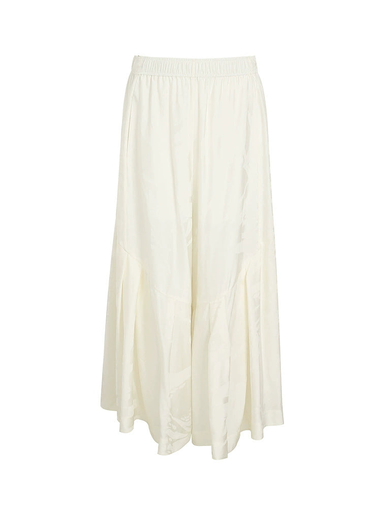 ZHUCHONGYUN summer white loose long wide-leg pants--NATSUKI.