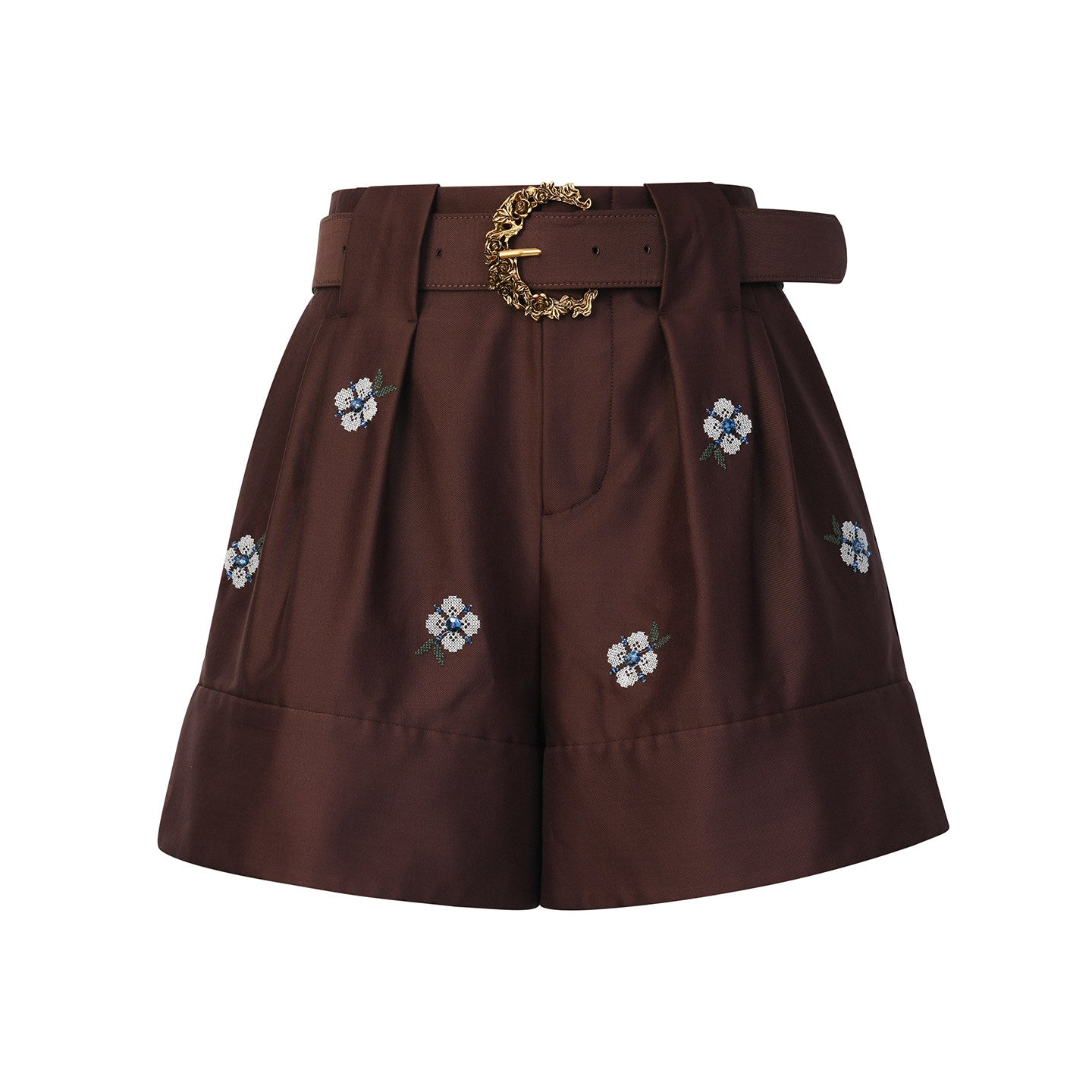 FAME Pastoral Flower Embroidered Shorts - GARIN