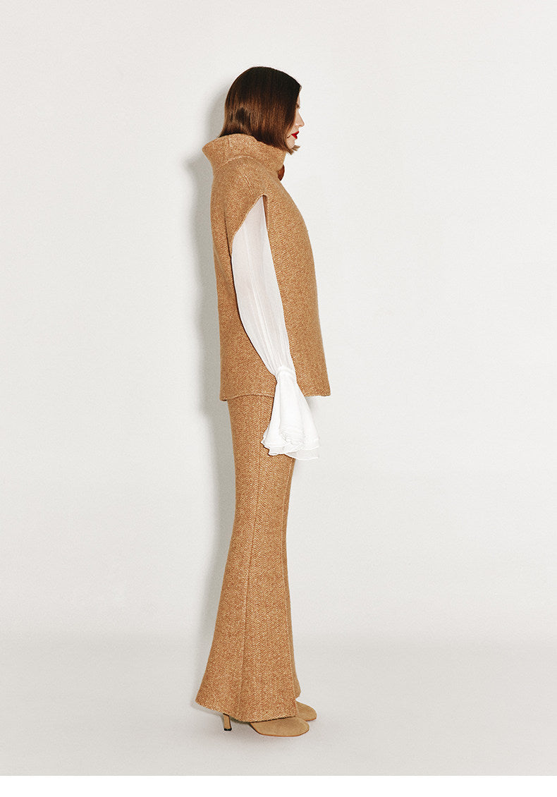 ATELIER MISS LU autumn three-dimensional bud hem tweed coat - LUCINDA